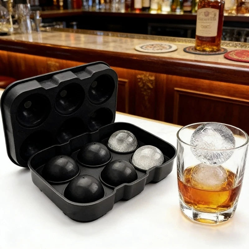 Large 3D Round Silicone Ice Ball Maker Big Sphere Mold High Balls Ice Cube Tray for Freezer Whiskey Cocktail Bar Tool Oasis Select