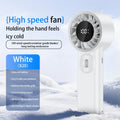 3600mAh Rechargeable Fan Ultra Quiet Handheld Fan 100 Gear Wind Speed Turbo Airflow Rechargeable Portable Fan For Office Travel Oasis Select WHITE