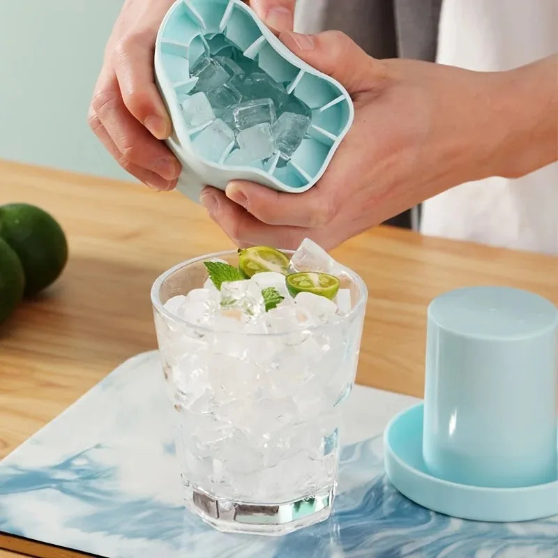 Multifunctional Silicone Ice Cube Mold Ice Maker Portable Box Ice Tray Bucket Household Items Oasis Select