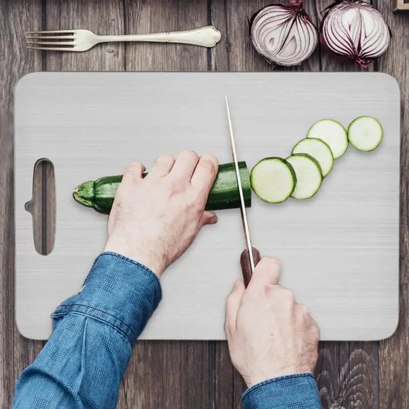 Titanium Cutting Board Double-Sided Chopping Board Food Grade Kitchen Cutting Mat Portable Cutting Board Serving Tray for Meat Oasis Select