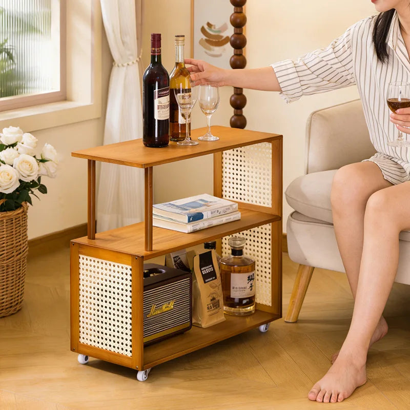 Small table simple rental house small coffee table living room sofa side few household small square table bedroom bedside rack Oasis Select