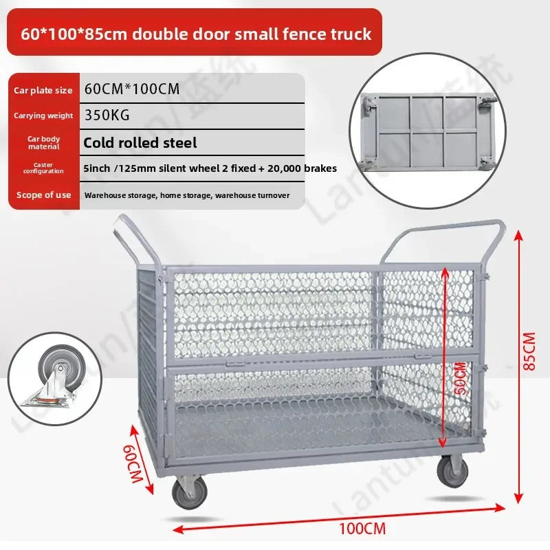 Fence car grid trolley pulling goods stall logistics turnover small trolley handling small trailer car Oasis Select
