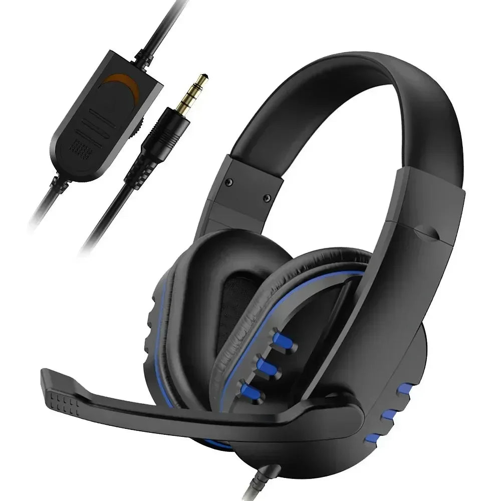New Upgrade Wired Headset Gamer with Mic Noise Cancelling Headphones For PC Computer Laptop PS4 PS5 Nintendo Tablet Earphones Oasis Select Blue
