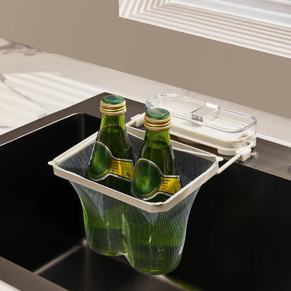 Foldable Sink Strainer Rack + 50 Disposable Mesh Filter Bags