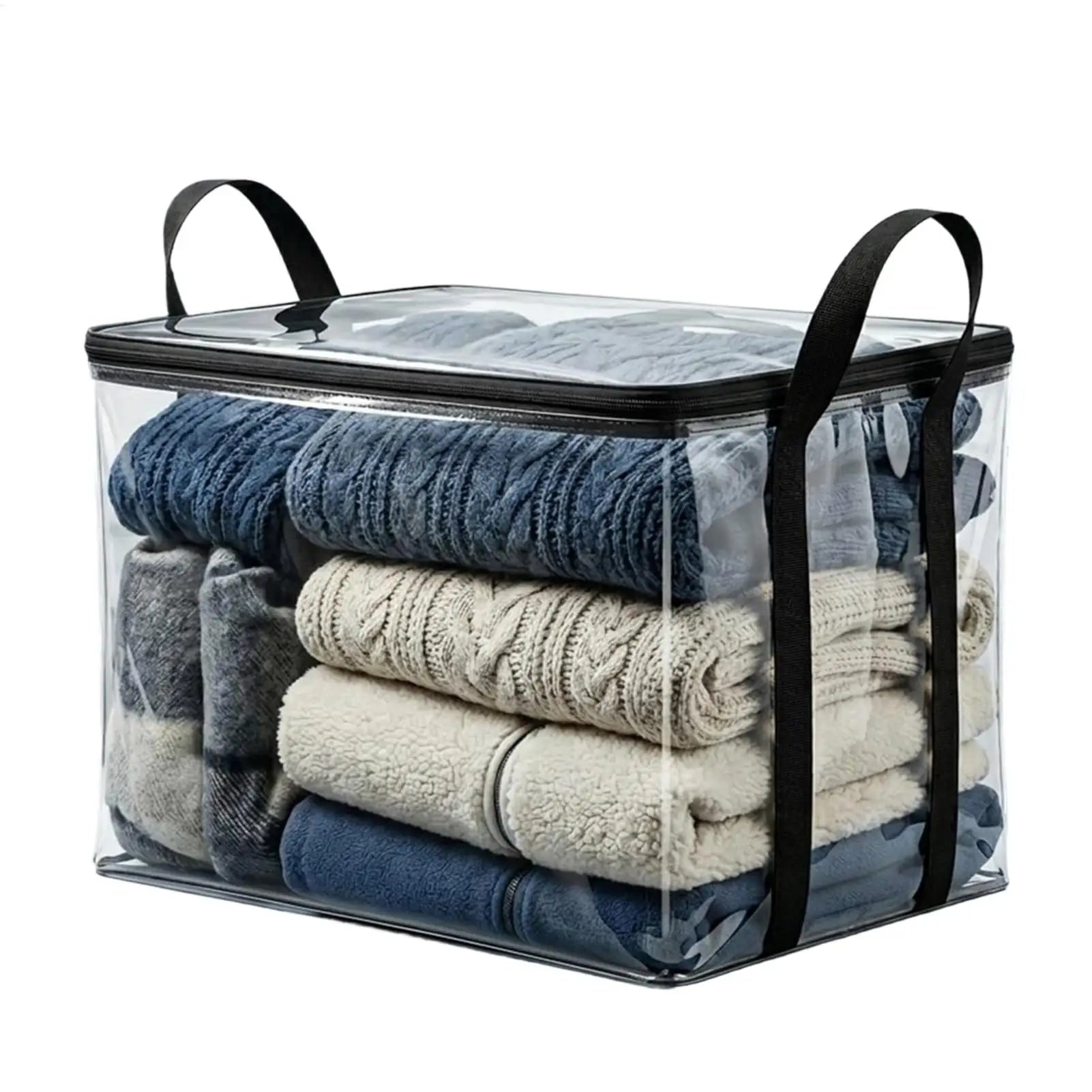 Heavy Duty Storage Bags with Handles Foldable Packing Tote Travel Moving Clothes Bags for Organizing Bedroom Closet Clothing Oasis Select