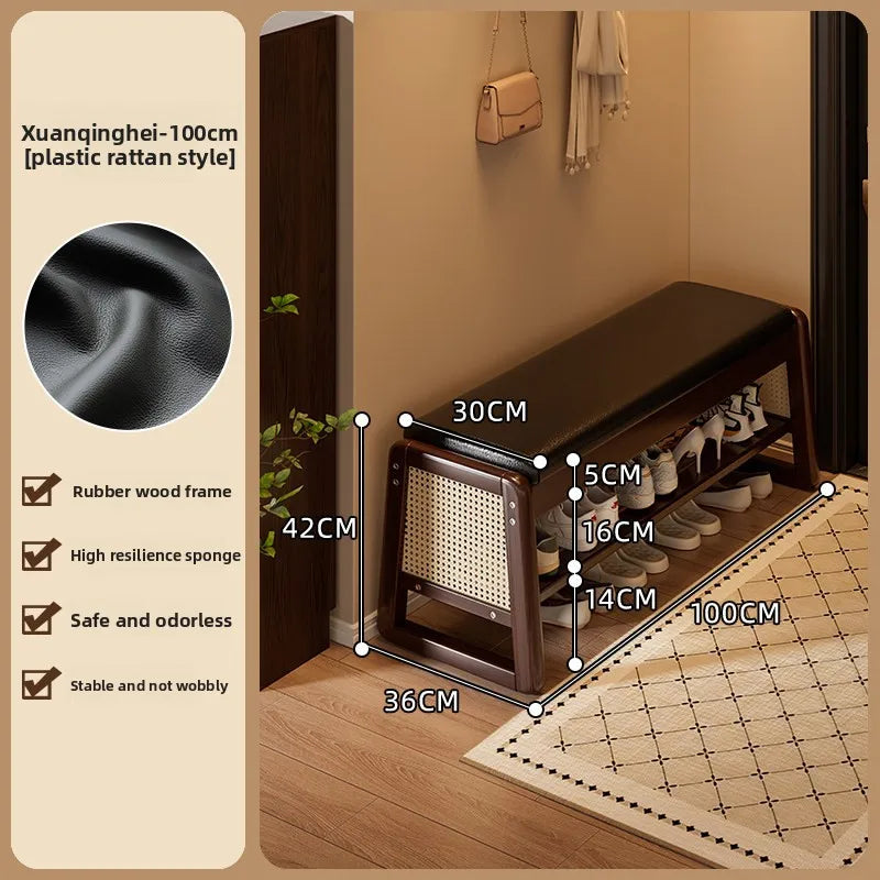 shoe change stool shoes can be worn at home, the shoe cabinet can be integrated and stored, and the entrance is narrow. Oasis Select 100 long black