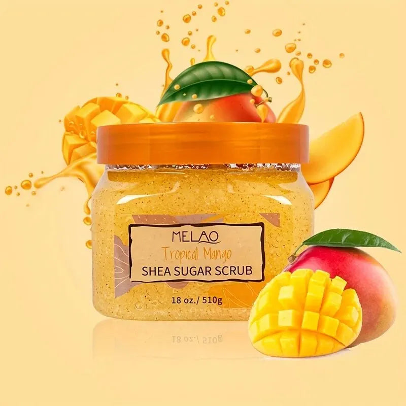 Melao Vegan Sugar Body Scrub – Mango, Shea & Fruit Blend