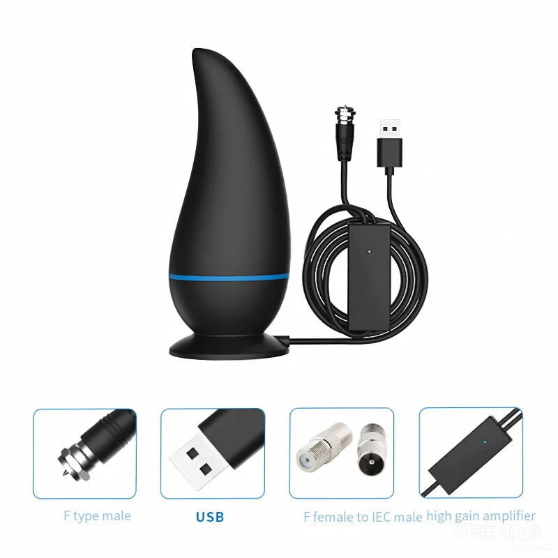 Enhanced Hdtv Television Antenna for Long-Distance Signal Reception, Digital Terrestrial Tv Antenna for Indoor and Outdoor Use, Supports 1080P High-Definition Signal Oasis Select