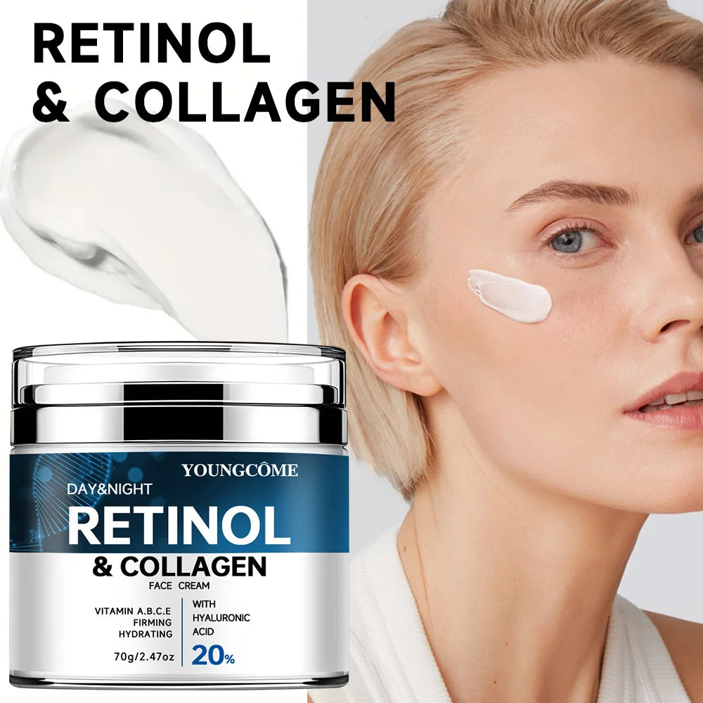 Retinol & Collagen Anti-Aging Cream - 72H Hydration, Wrinkle Reduction, Firming Face Moisturizer for All Skin Types, Non-Greasy Oasis Select