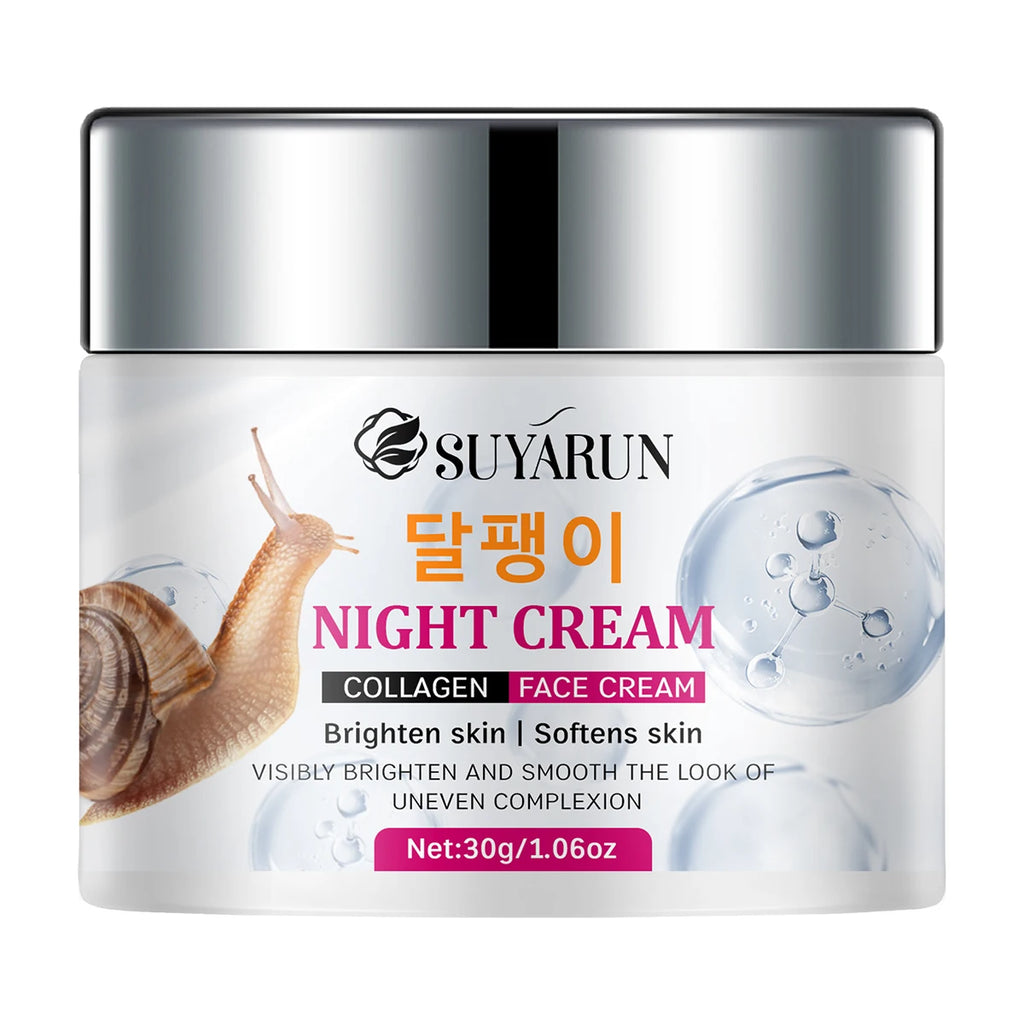 SUYARUN Snail Cream with Collagen – Brightening & Anti-Aging