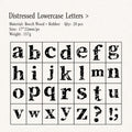 Vintage Broken Style Wooden Rubber Stamp Set – Letters & Numbers
