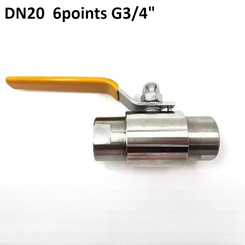 Stainless Steel 304 Ball Valve 2 3 4 6 Points DN8 10 15 20 25 High Pressure Straight Through with Double Internal Thread Oasis Select DN20 3points 304 Stainless steel