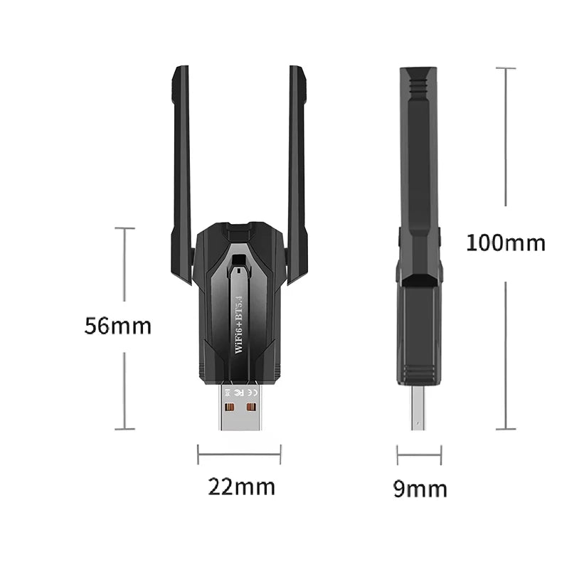 900Mbps USB WiFi Bluetooth5.4 Adapter 2in1 Network Card Dual Band 2.4G 5GHz Wi-Fi Antenna Mini Wireless Receiver PC Accessories Oasis Select