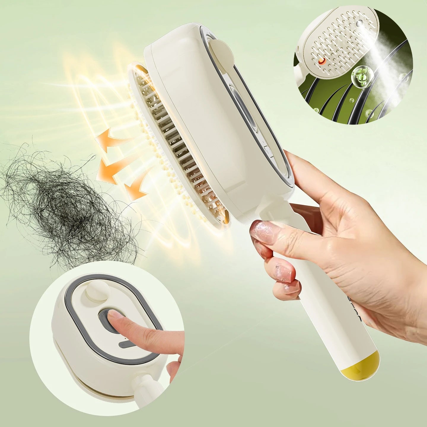 Electric Spray Hair Brush – 2-in-1 Mist Comb, Anti-Static