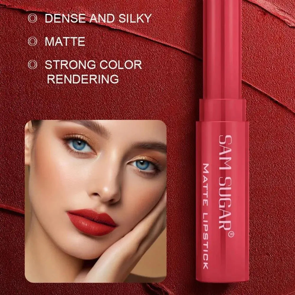 SAM SUGAR 6-Color Velvet Matte Lipstick Set – Long-Wear