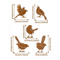5PCS Metal Bird Wall Decor Rustic Farmhouse Outdoor Yard Art Garden Sculpture Fence Patio Ornament Weathered Steel Set Oasis Select Type A