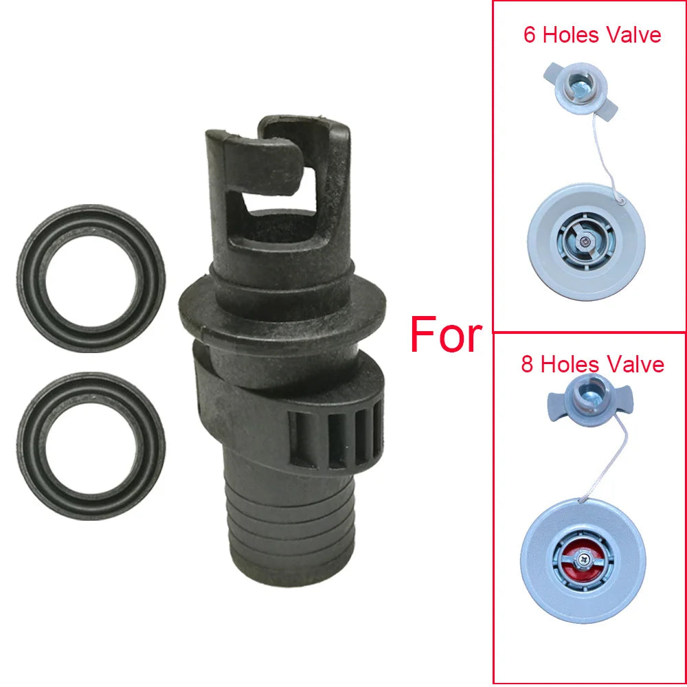 Inflatable PVC Boat Kayak Air Valve Adapter Inflation Dinghy Valve Adaptor Air Pump Hose Screw Valve Connector Oasis Select Default Title