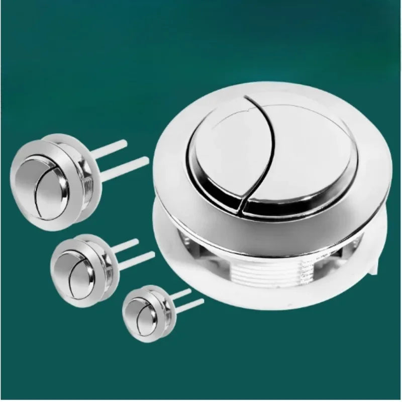 38 48 58MM Universal Double Push Button Toilet Flush Tank Cover Switch with Rods Premium Water Tank Accessory Replacement Part Oasis Select