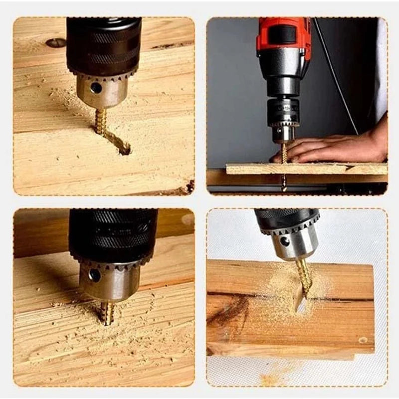 6Pcs Cobalt Drill Bit Set Hole Saw Grooving Set Woodworking Sawtooth Drill Slotted Drill Oasis Select