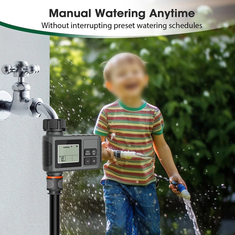 Intelligent Irrigation Timer For Garden Watering Control With Child Lock And Manual Mode ABS Weatherproof Hose Faucet Valve Oasis Select