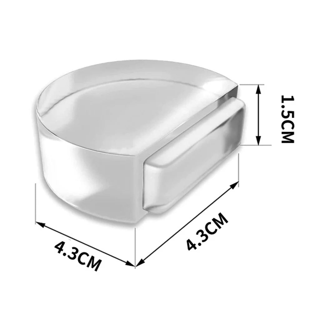 Clear Acrylic Door Stop – Self-Adhesive Wall & Floor Protector