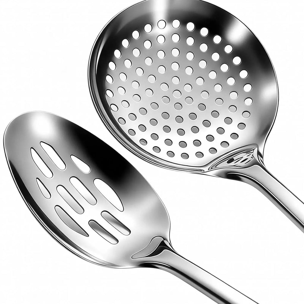 strainer spoons Stainless Steel Wok Spatula Metal Kitchen Accessories Slotted Turner Rice Spoon Ladle Cooking Tools Utensil Set Oasis Select