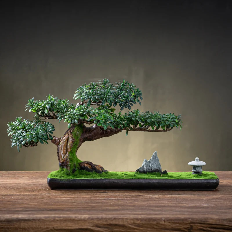Large beauty Luo Han pine new Chinese entrance club interior decoration landscape fake tree simulation tree pine Oasis Select