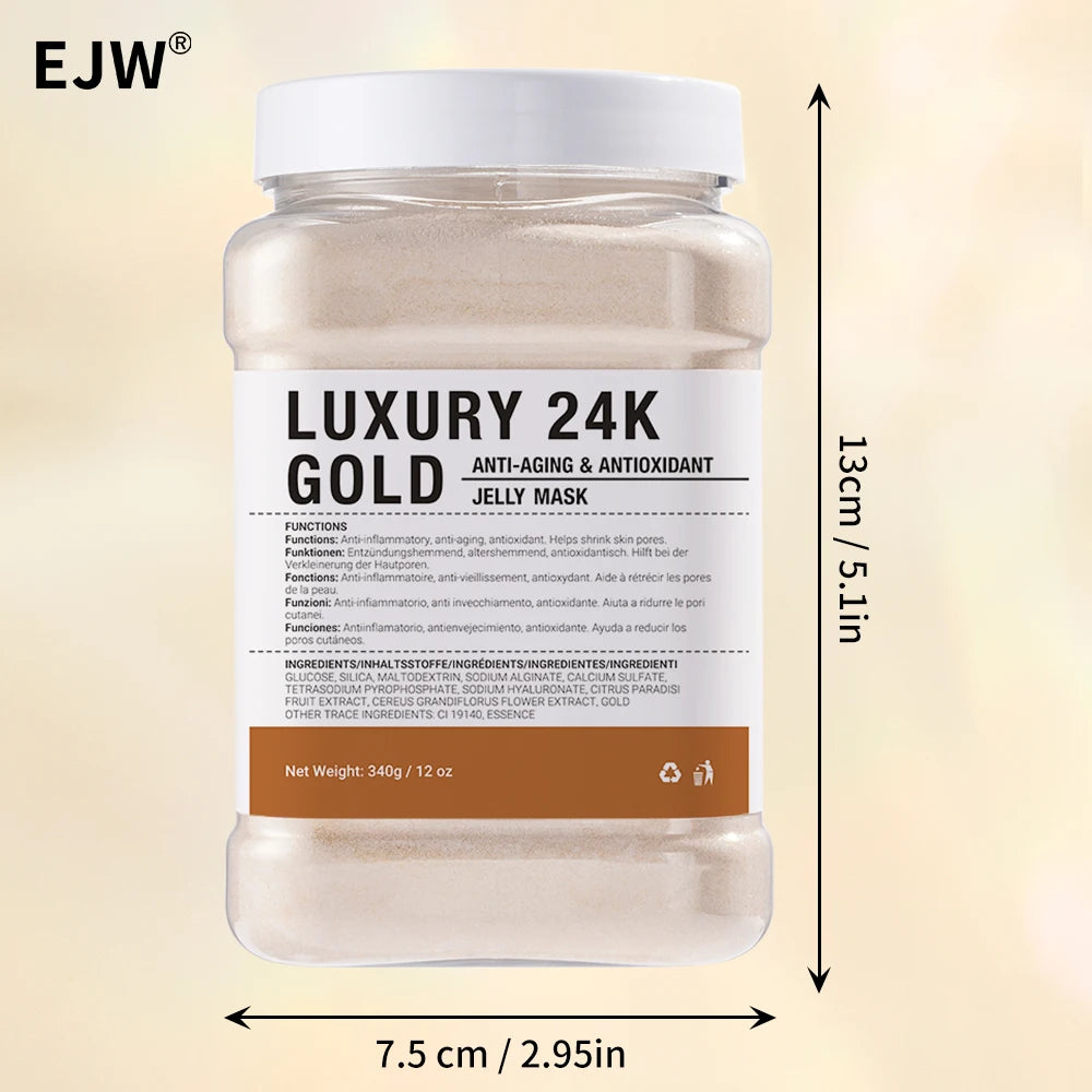 24K Gold Anti-Aging Jelly Mask Powder – Peel-Off Hydro Face Mask Peel-Off Face Mask Oasis Select