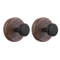 LEENKEA 2-Pack Wooden Suction Cup Hooks | No-Drill Wall Hooks Suction Cup Hooks Oasis Select 2pcs