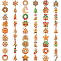 54pcs Christmas Temporary Tattoos – Candy Cane & Gingerbread Man