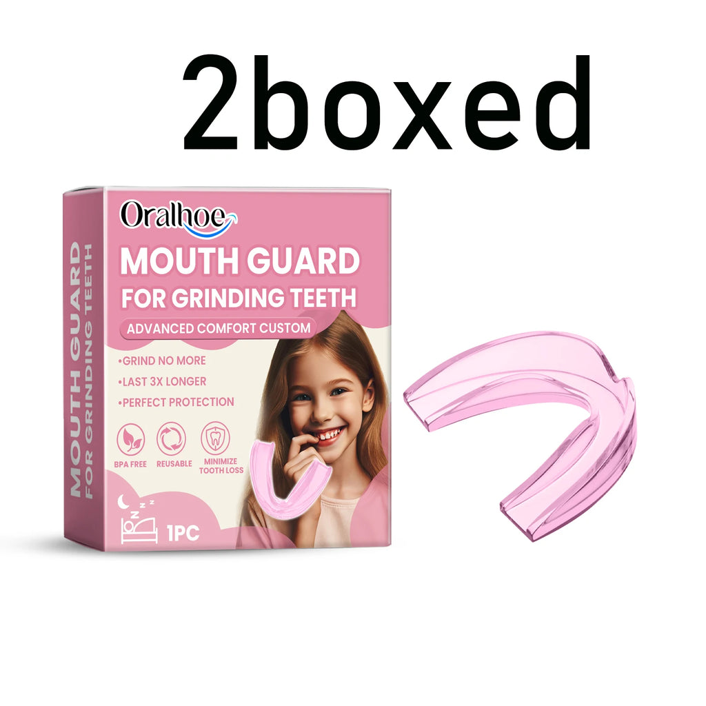 Silicone Mouth Guard: Nighttime Anti-Biting and Anti-Grinding Teeth Protector for Children's Dental Protection Oasis Select 2boxed