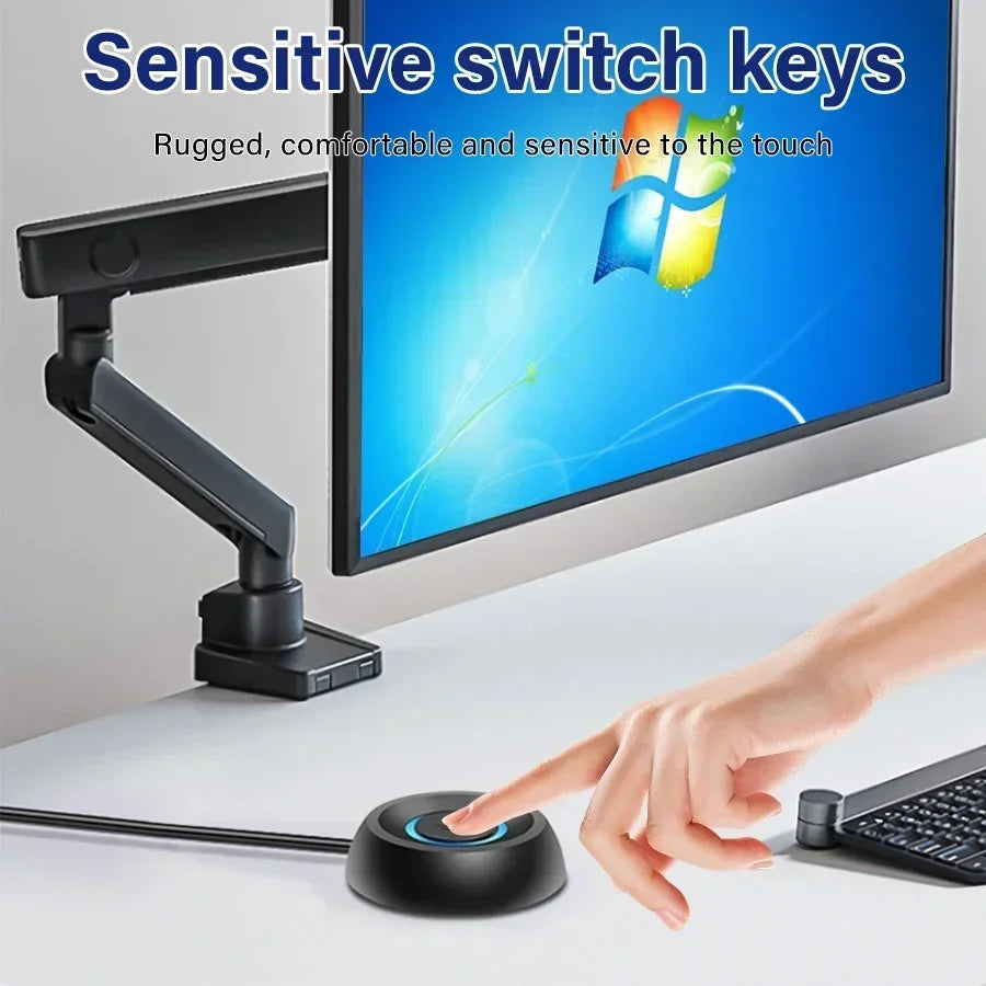 1.8M Computer Desktop Key Switch Desktop Host External Start Power On/Off Button Extension Cable Startup Switch For Home Office Oasis Select