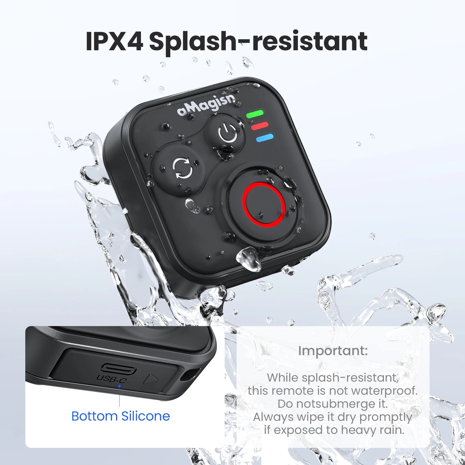 AMagisn Bluetooth Shutter Remote – Insta360, GoPro & DJI