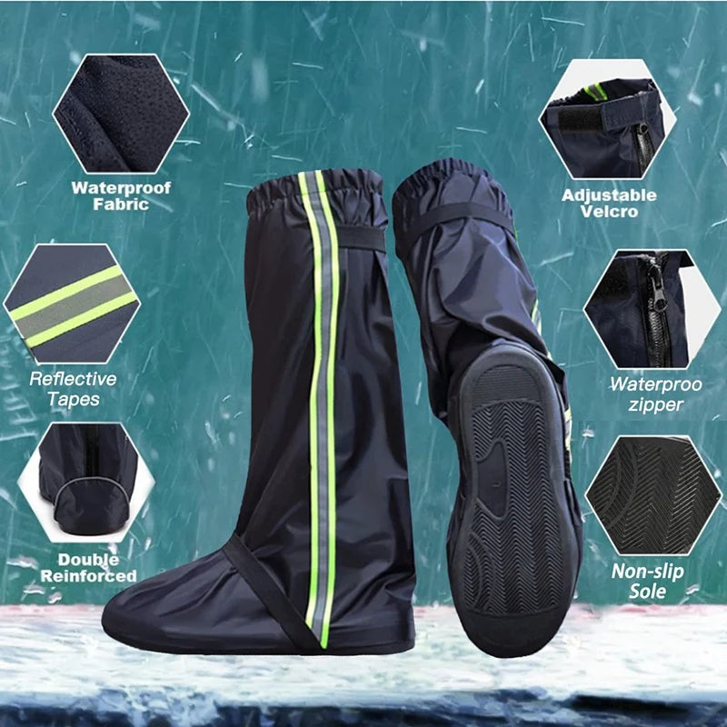 Waterproof Shoe Covers,1 Pair Reusable Non-Slip Snow Rain Shoe Covers,Rain Gear For Hiking Fishing Camping Sports Oasis Select