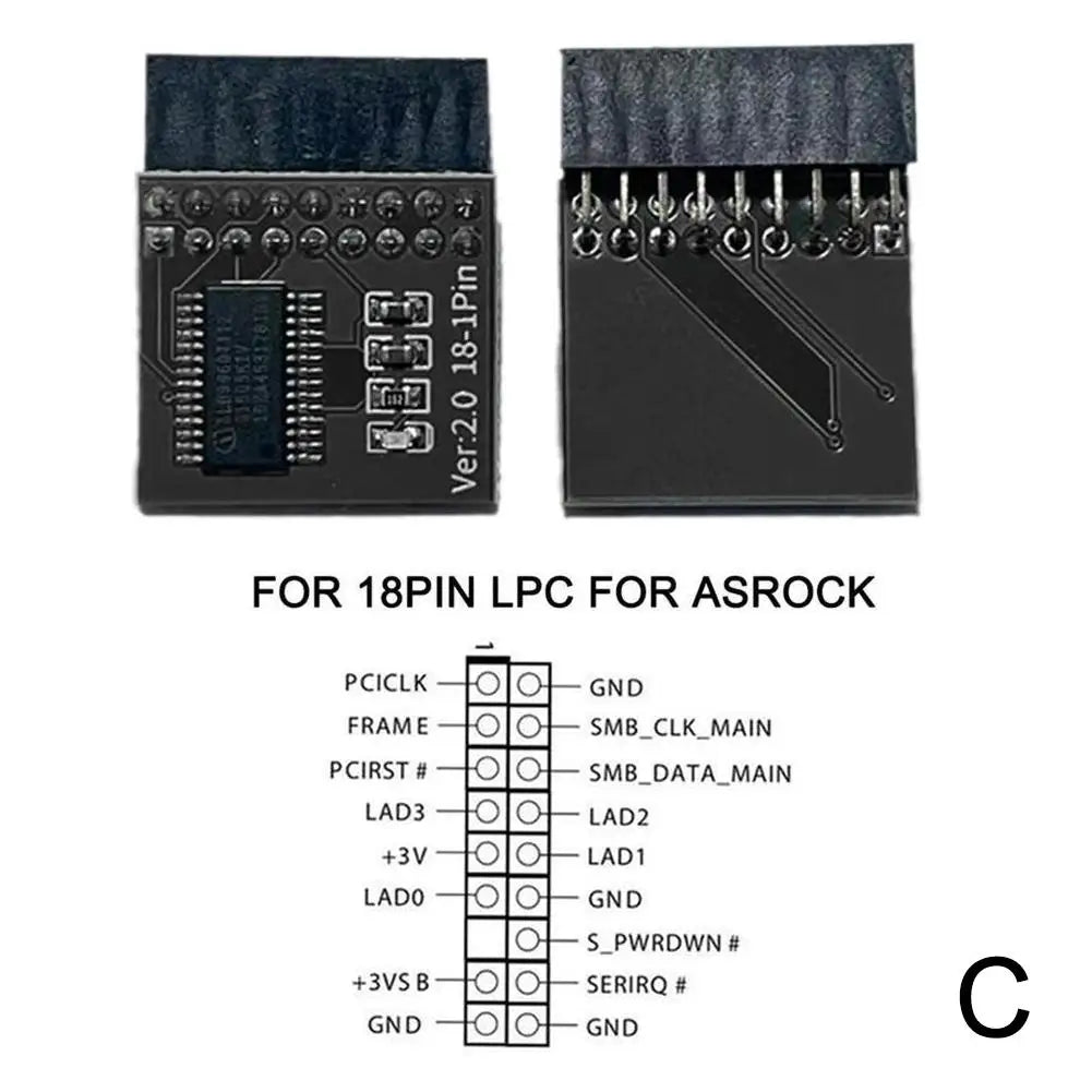 TPM 2.0 Security Module – 12/14/18/20-Pin Multi-Brand Motherboard