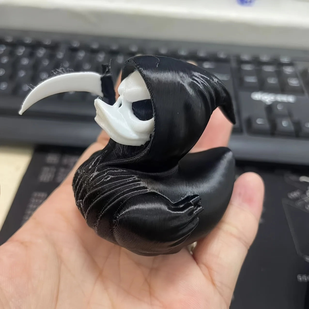 Grim Reaper Duck A 3D Printed Scary Death Duck Statue Suitable for Home Decoration Halloween Decoration for Haunted House Party Oasis Select