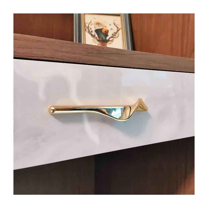 New Zinc Alloy Light Gold Gray Cabinet Door Drawer Handle Cabinet Door Handle Oasis Select