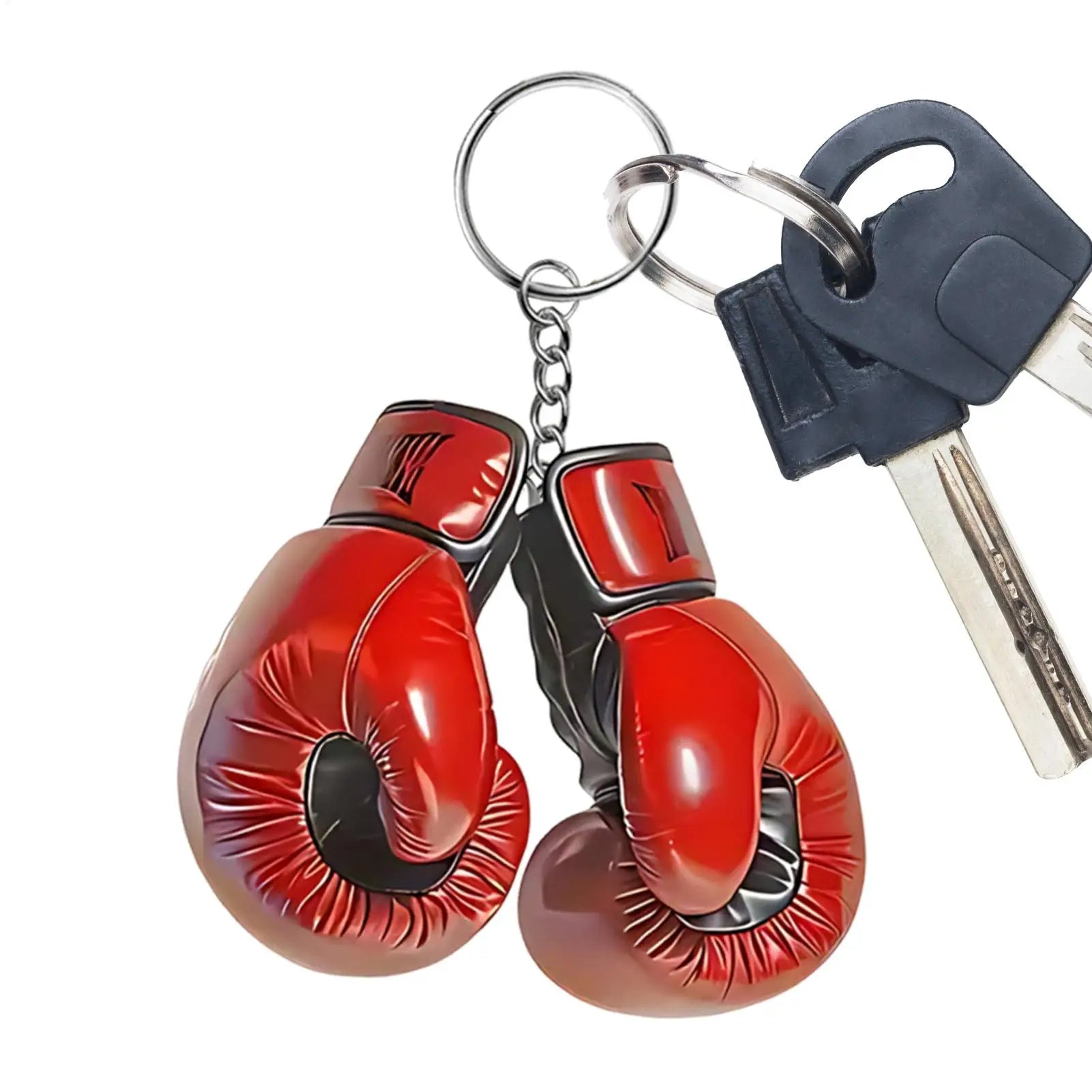 Boxing Gloves Key Rings 2D Acrylic Bag Charm Boxing Keychain Exquisite Creative Design Adults Kids Fitness Backpack Decoration Oasis Select
