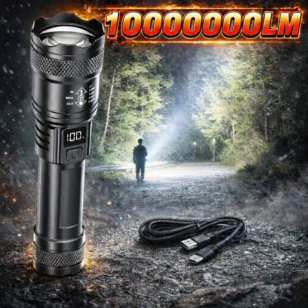 KDULIT Super Bright LED Flashlight | IP67 Waterproof Type-C