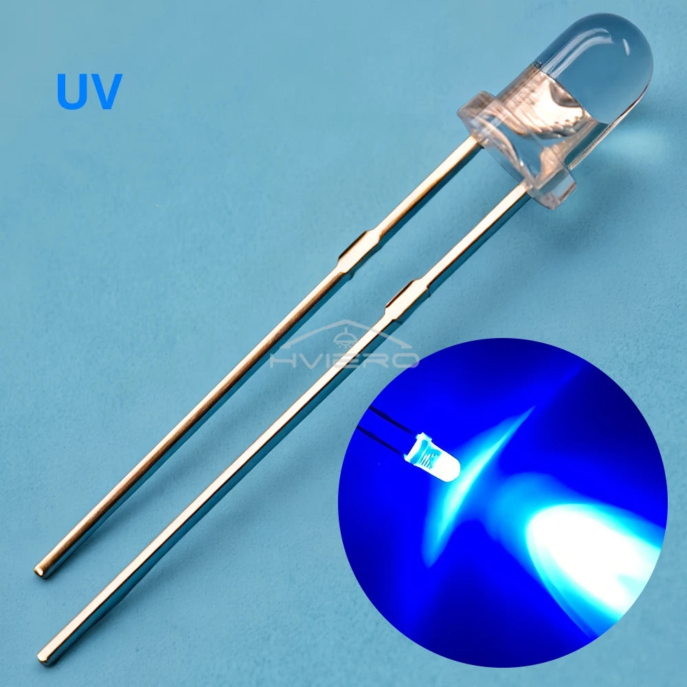 100Pcs 3mm LED Diode Assortment Kit – Ultra Bright Multi-Color