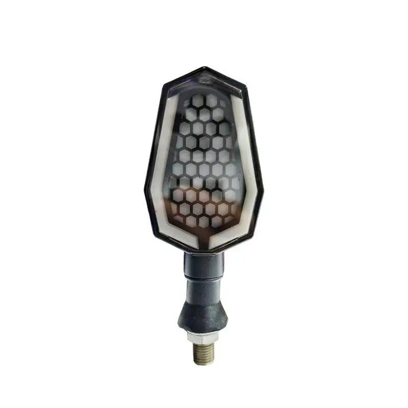 2Pcs Dual Color Skeleton Arrow Amber Flashing Blinker Indicator Motorcycle Owl Shaped LED Turn Flowing Signal Light Oasis Select