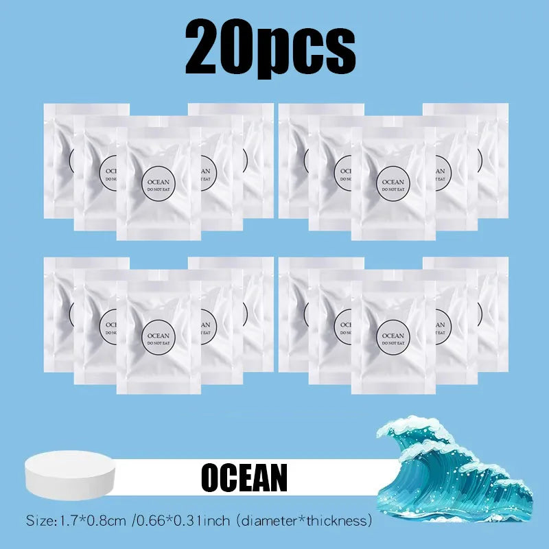 5/10/15/20PCS Car Air Outlet Aromatherapy Tablets Air Outlet Supplement Tablets Pe Solid Fragrance Tablets Air Purifier Oasis Select 20pcs-Ocean