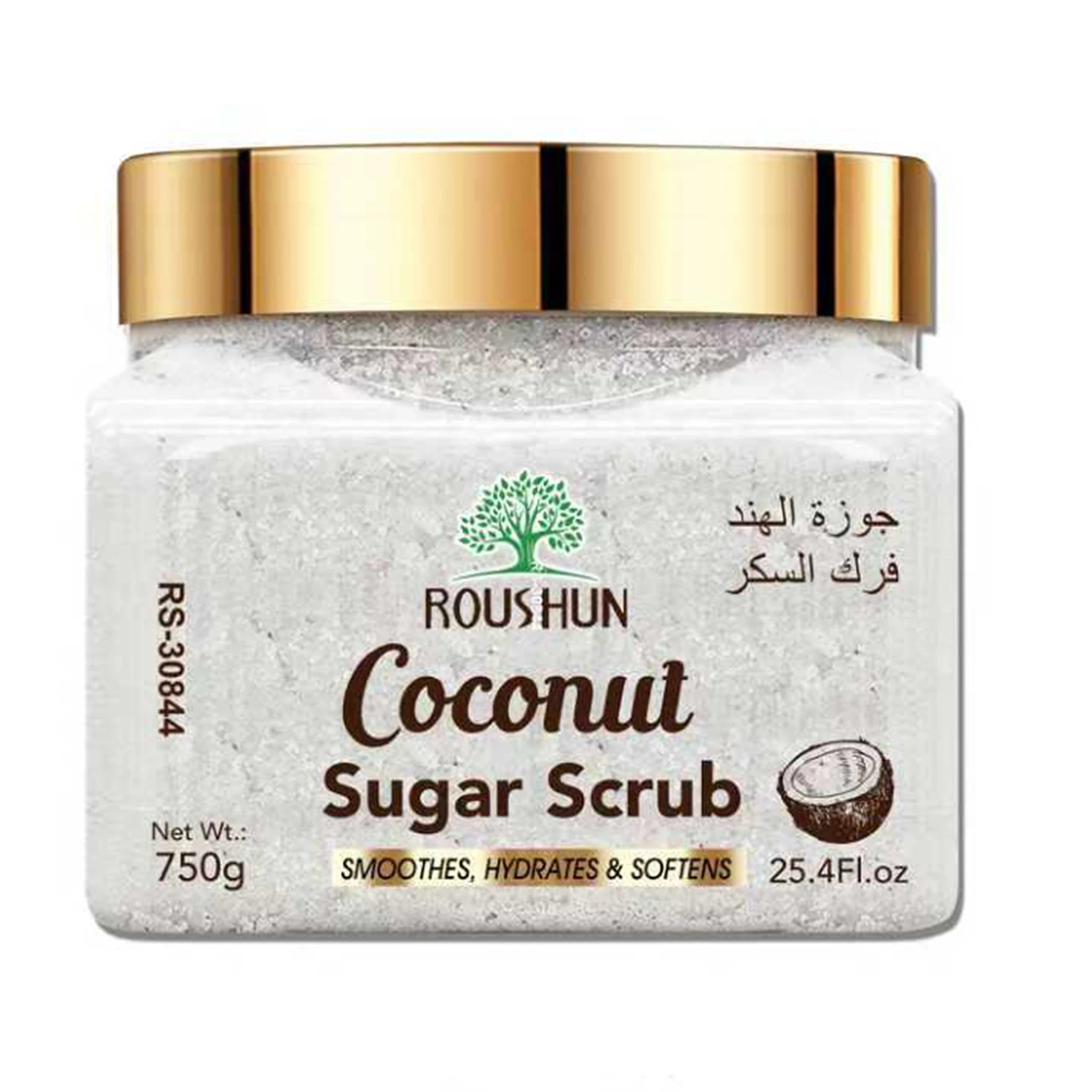 ROUSHUN Coconut Sugar Body Scrub | Large Family Pack