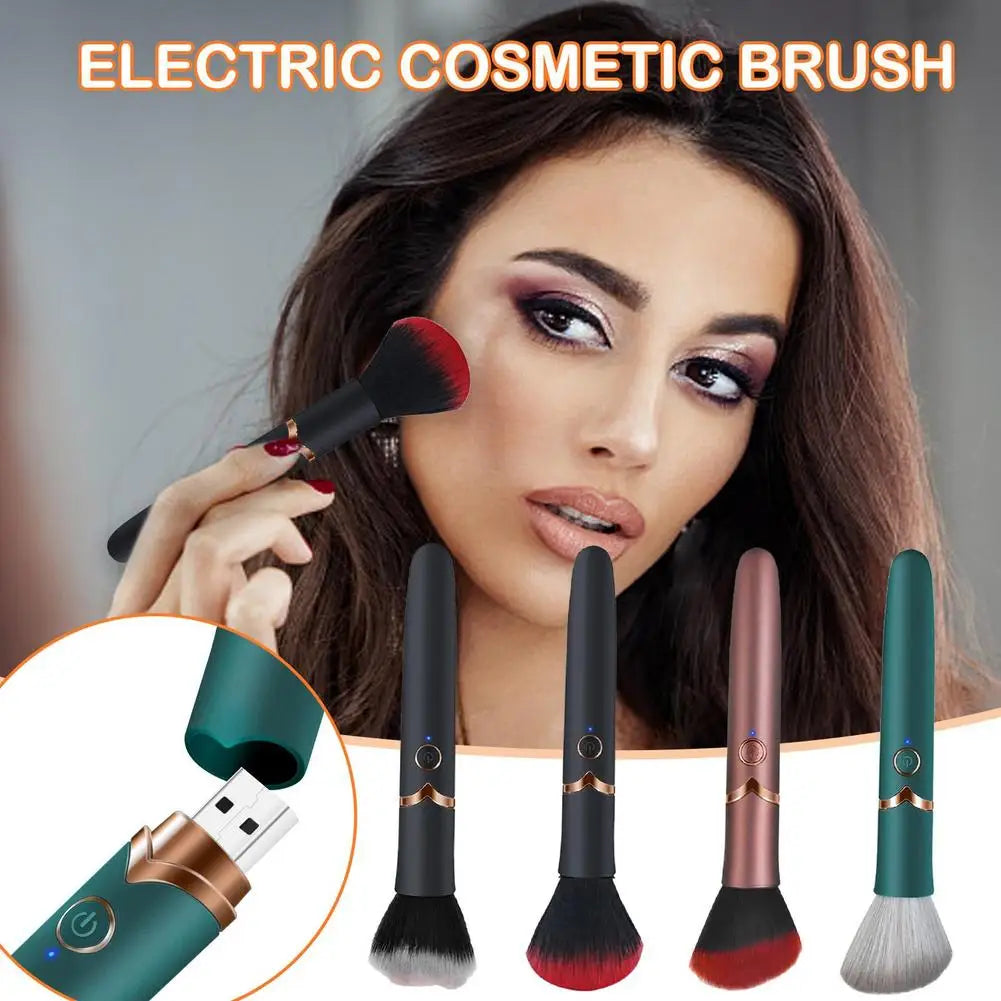 Electric Vibrating Makeup Brush – 10-Speed Rotating Blush Brush Electric Makeup Brush Oasis Select