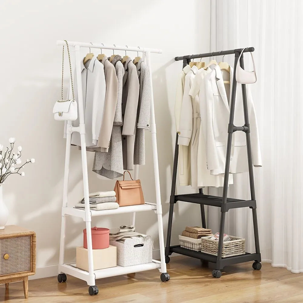 Hat Rack Triangle Hat Rack With Wheels Mobile Multi-Layer Storage Rack Hanging Clothes Rack Drying Rack Simple And Modern Oasis Select