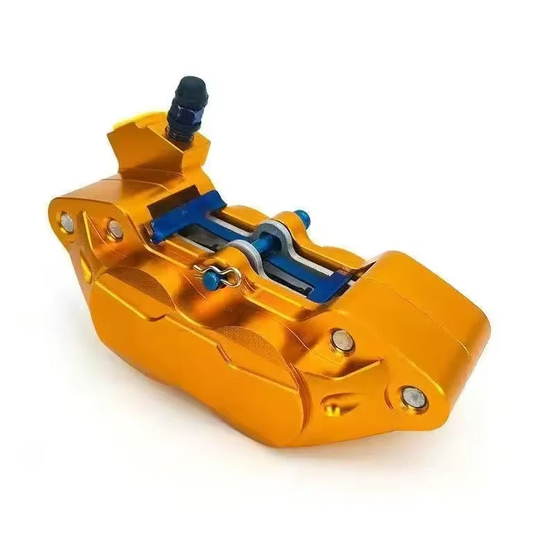 Mars F-4 Big Abalone Brake Calipers for Fuxi Electric Motorcycle Vigorous Battle Biao Cavalry BWS Battle Speed Parts Accessories Oasis Select Golden on the right