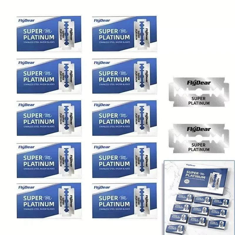 Safety Stainless Steel Men'S Razors Blades Classic Double Edge 10-60PCS Razor Blades For Professional Barber Hair Removal Tools Oasis Select