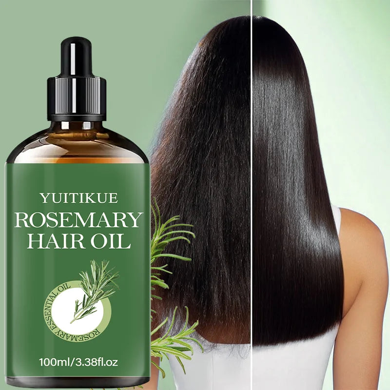 YUITIKUE Rosemary Essential Hair Oil, Deeply Moisturizes Hair, Leaves It Smooth, Shiny and Manageable Oasis Select