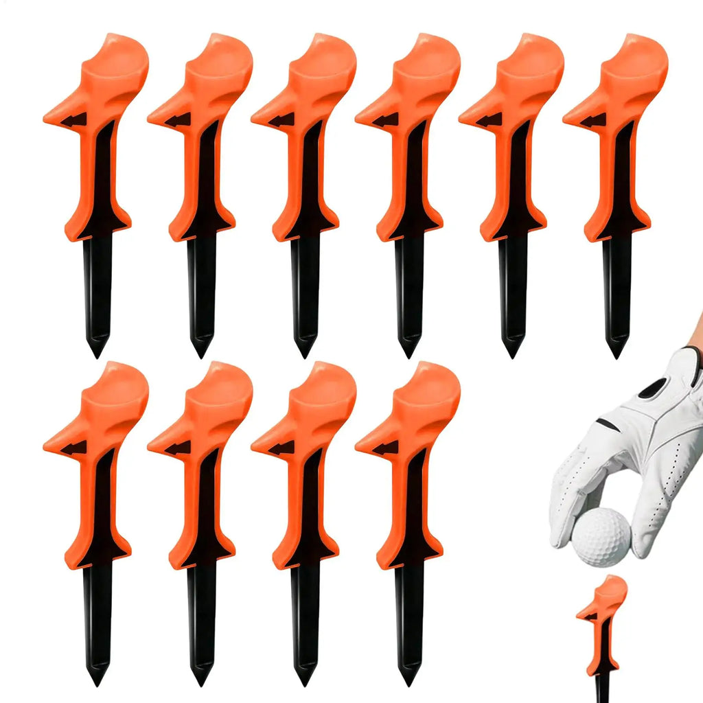 10-Pack 3.15" Double-Angle Golf Tees – Low Friction & Accuracy