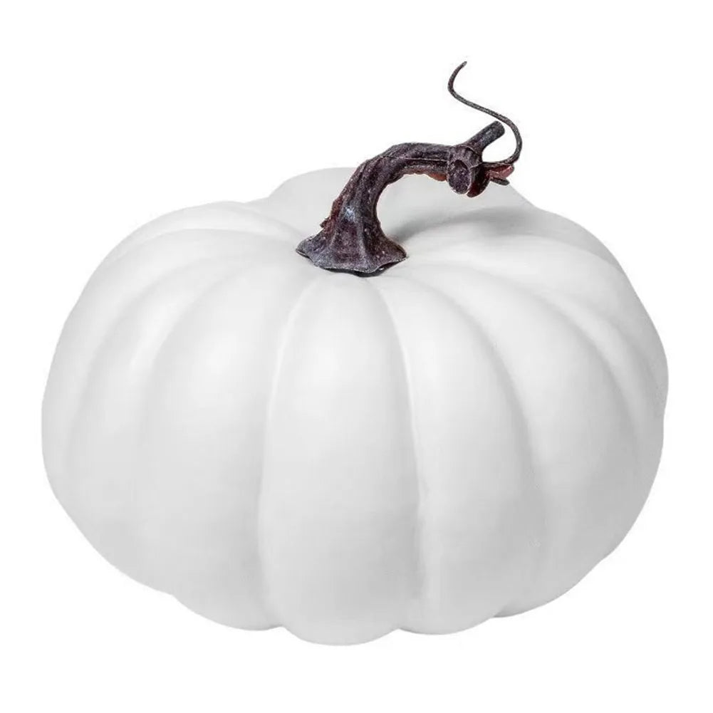 Orange/white Artificial Fake Pumpkins 17cm Perfect For Various Occasions For Halloween, Thanksgiving, Christmas, Weddings Oasis Select White pumpkin China Mainland